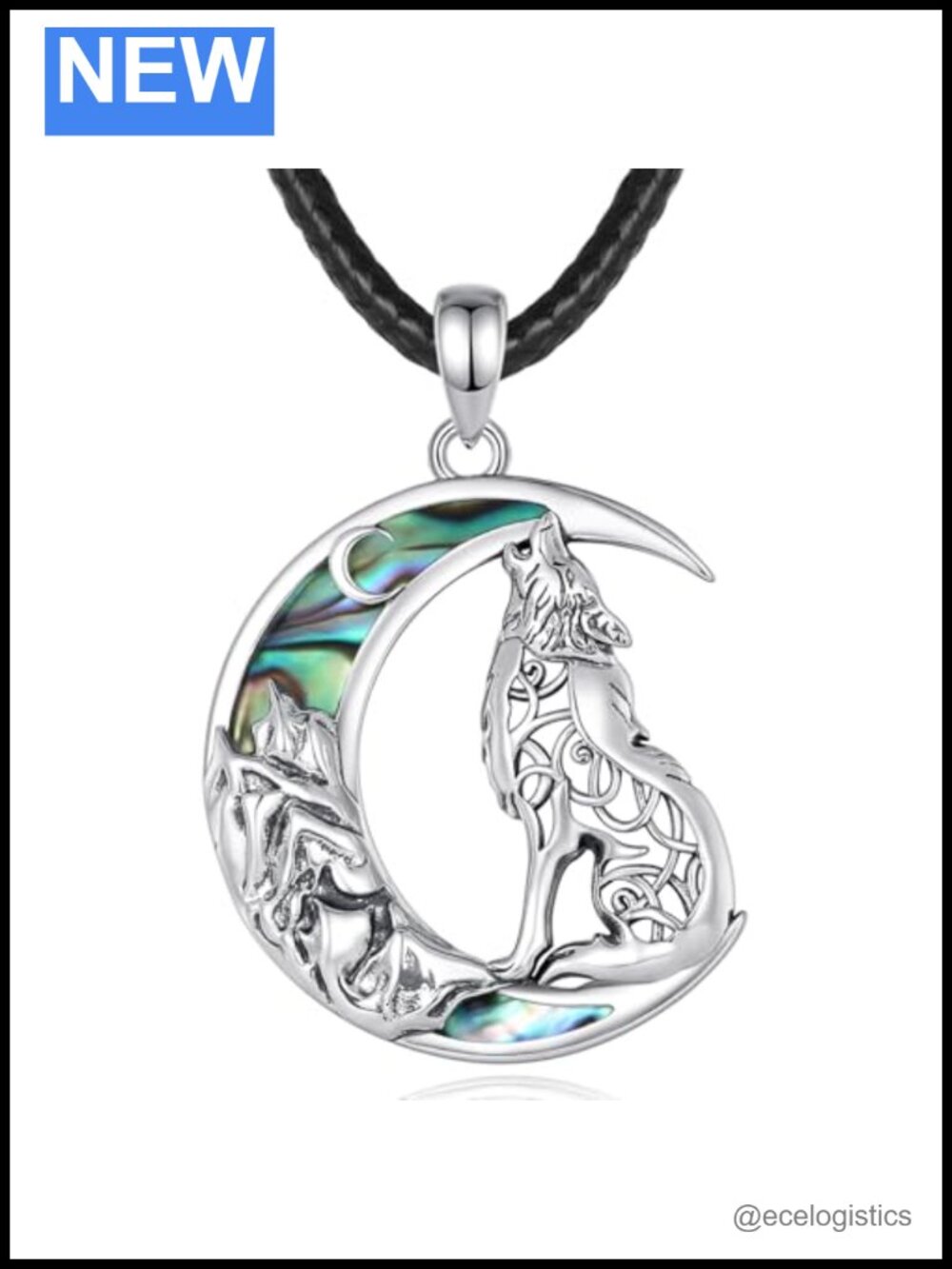 925 Sterling Silver Viking Wolf Phoenix Mjolnir Pendant Necklace